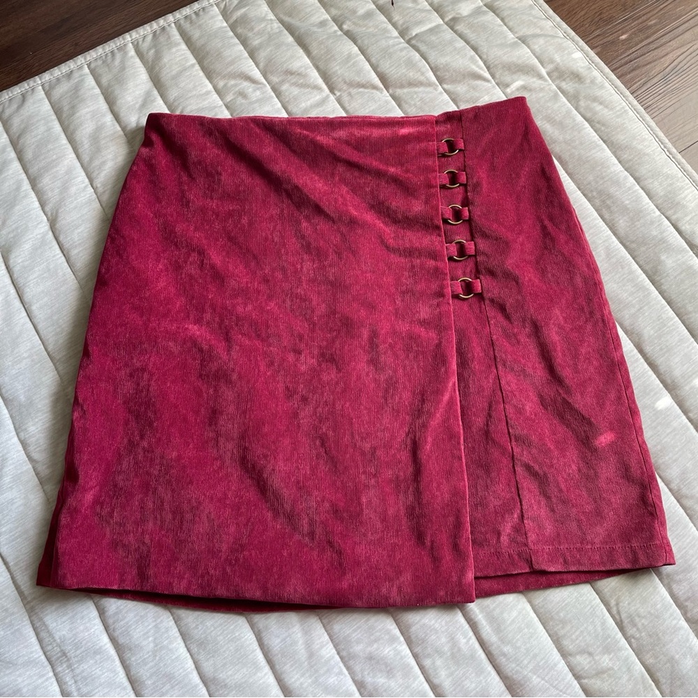 SOLD - Maroon velvet skirt